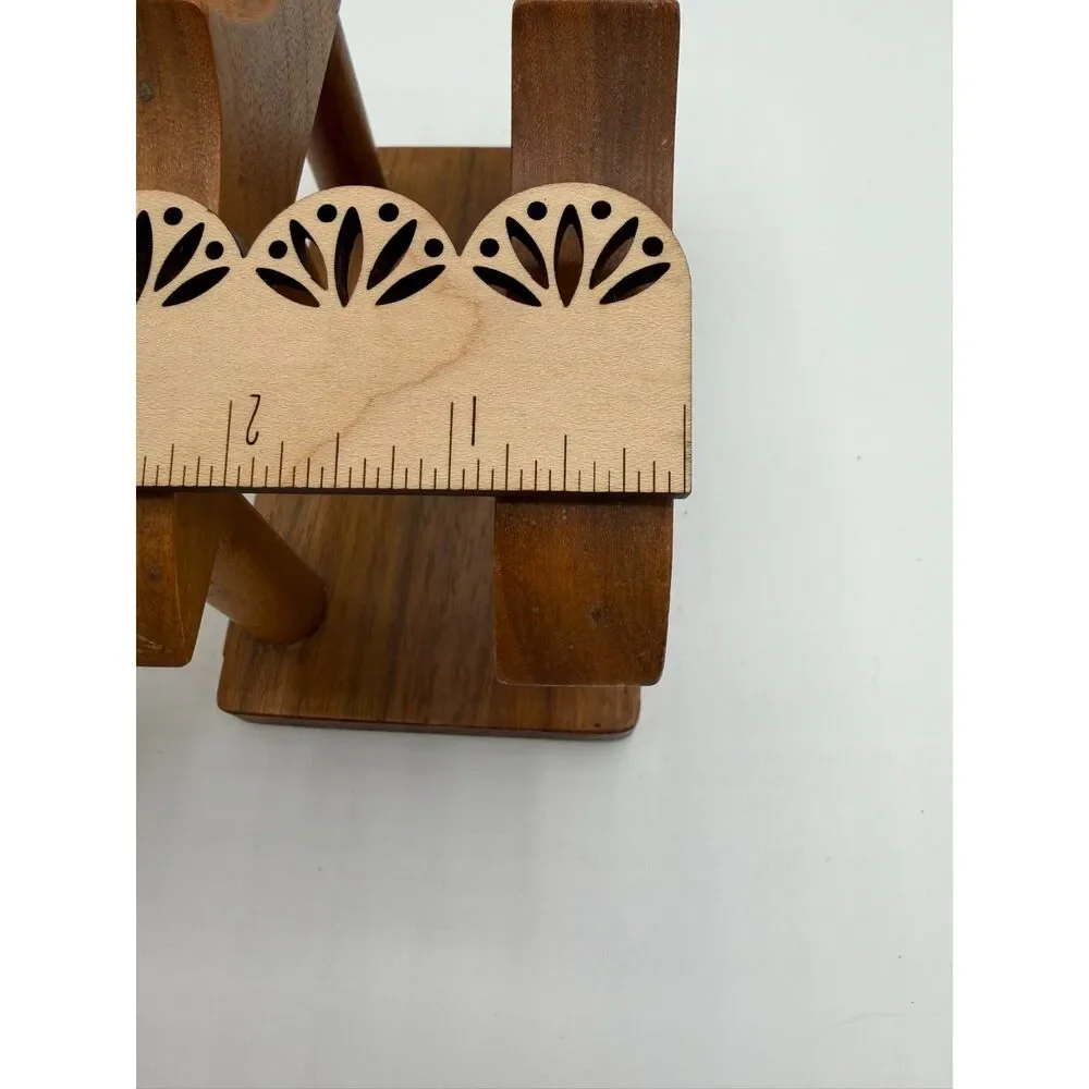 Vintage Farmhouse Cottage Thick Solid Wood Napkin Holder